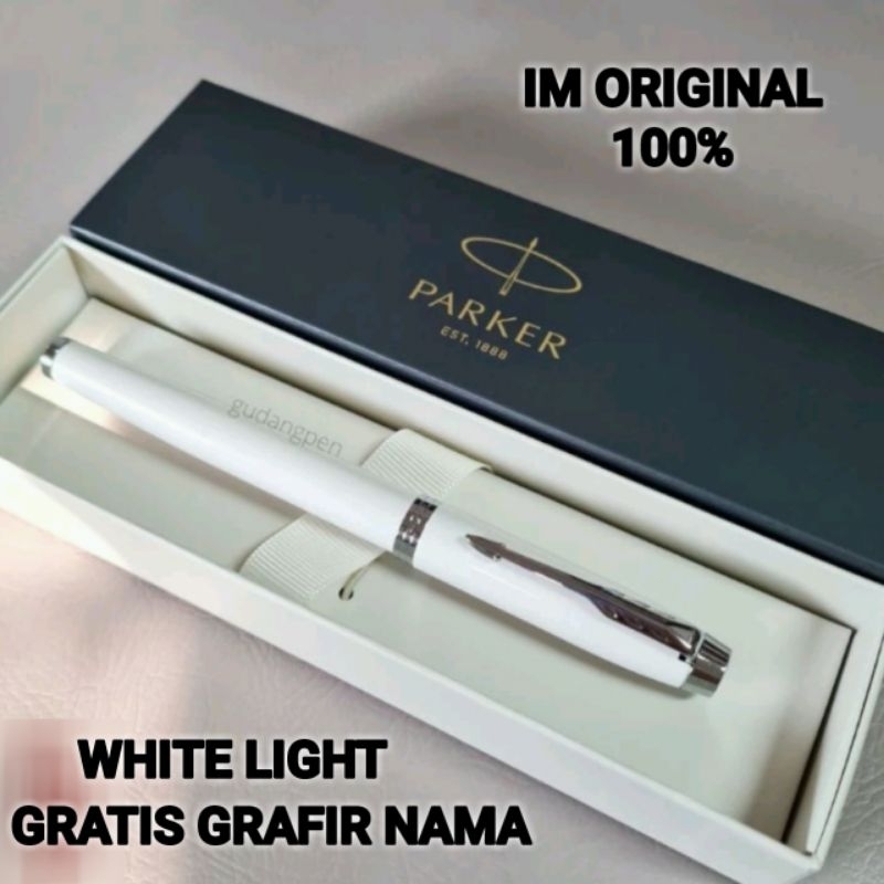 

Bollpoint Mewah Pen Parker Original Rb New IM White Light Gratis Grafir Nama