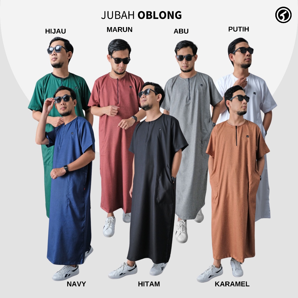 Jubah Oblong Rosal Jubah Lengan Pendek DEwasa Baju Jubah Pria Gamis Pria Jubah Haramain Jubah Sholat