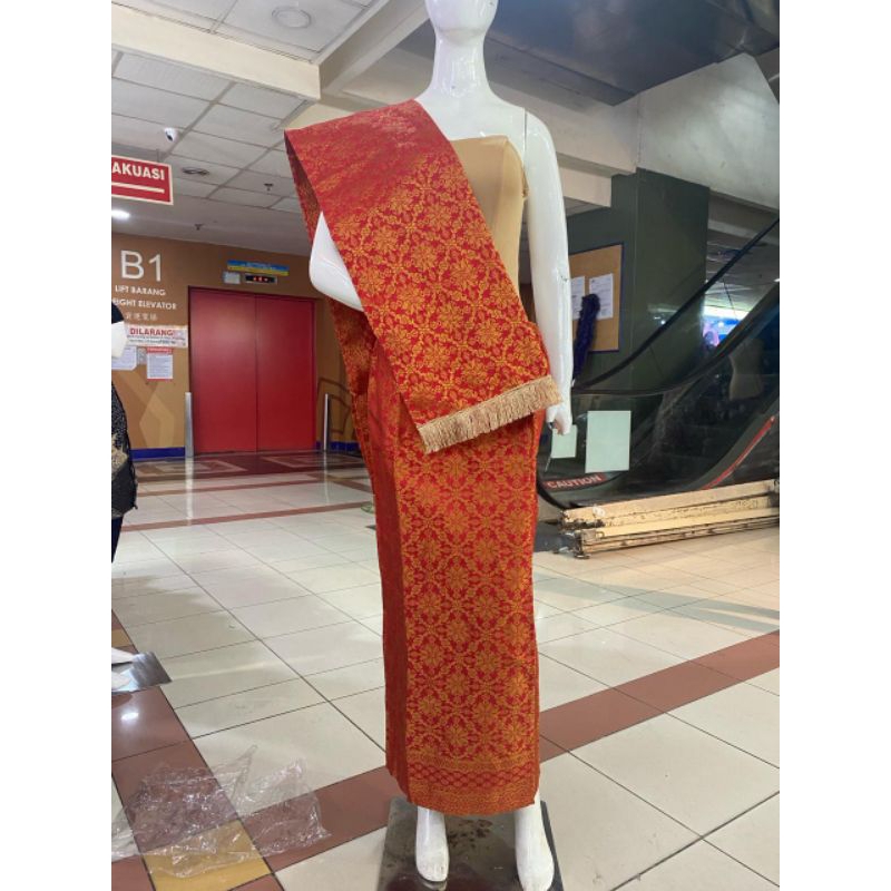SET ROK SPAN SONGKET DAN SELENDANG KEBAYA MODERN SET ROK SPAN SONGKET PREMIUM DAN SELENDANG SONGKET