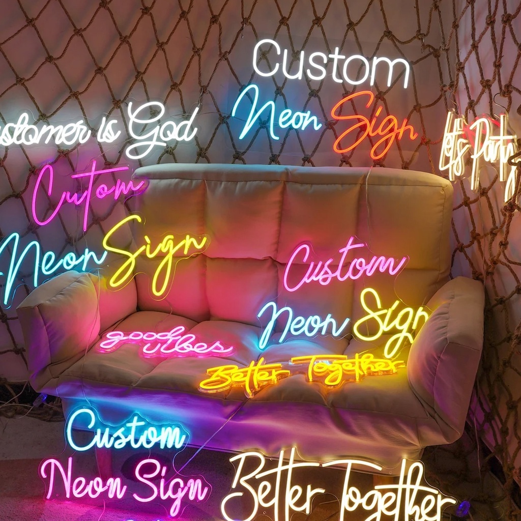 Custom Neon Sign Custom LED Neon Flex Neon Letter Neon Logo Neon Tulisan Neon Cafe Neon Hiasan Kamar