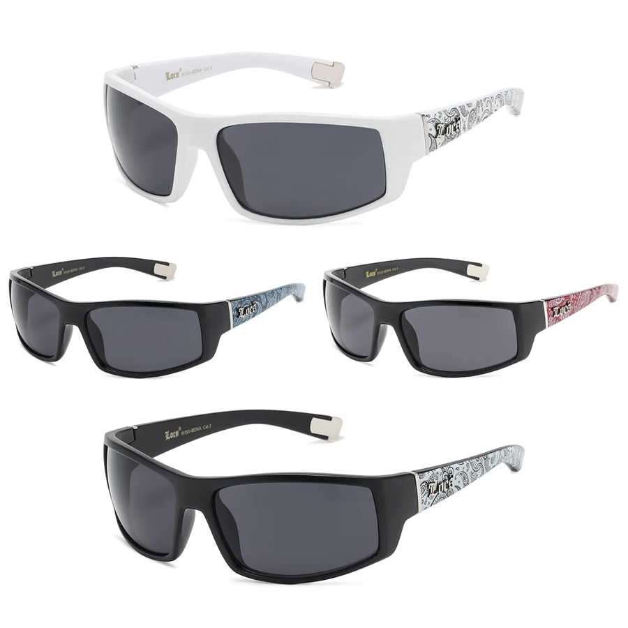 Locs Square 91172 Bandana Sunglasses | Gangster Cholo Designer Men's Shades