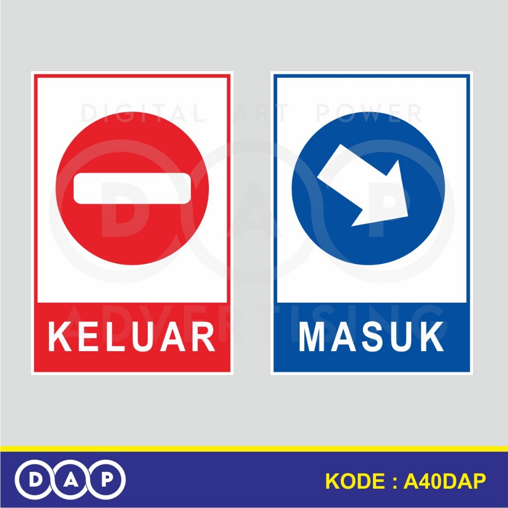 

A41 - AKRILIK SIGN TANDA KELUAR MASUK - 30 x 45 cm - Akrilik 2mm - Terbaik