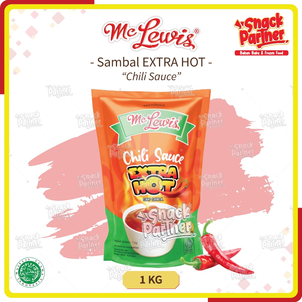 

MC LEWIS Sambal EXTRA HOT 1 KG - Saus Saos Sambel Cabe Super Pedas / Chili Sauce 1KG