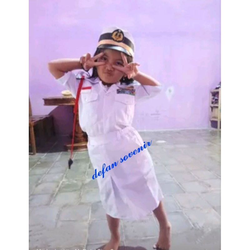 kostum karnaval Angkatan laut/ baju TNI Al putri