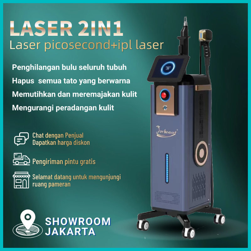 Picosecond Laser 2in1 ipl laser hair removal skin rejuvenaiton laser wajah alat laser penghilang fle