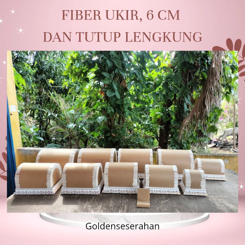 

{Ready Stock} ➡️ KOTAK HANTARAN FIBER UKIR, 6 cm dan Tutup Akrilik