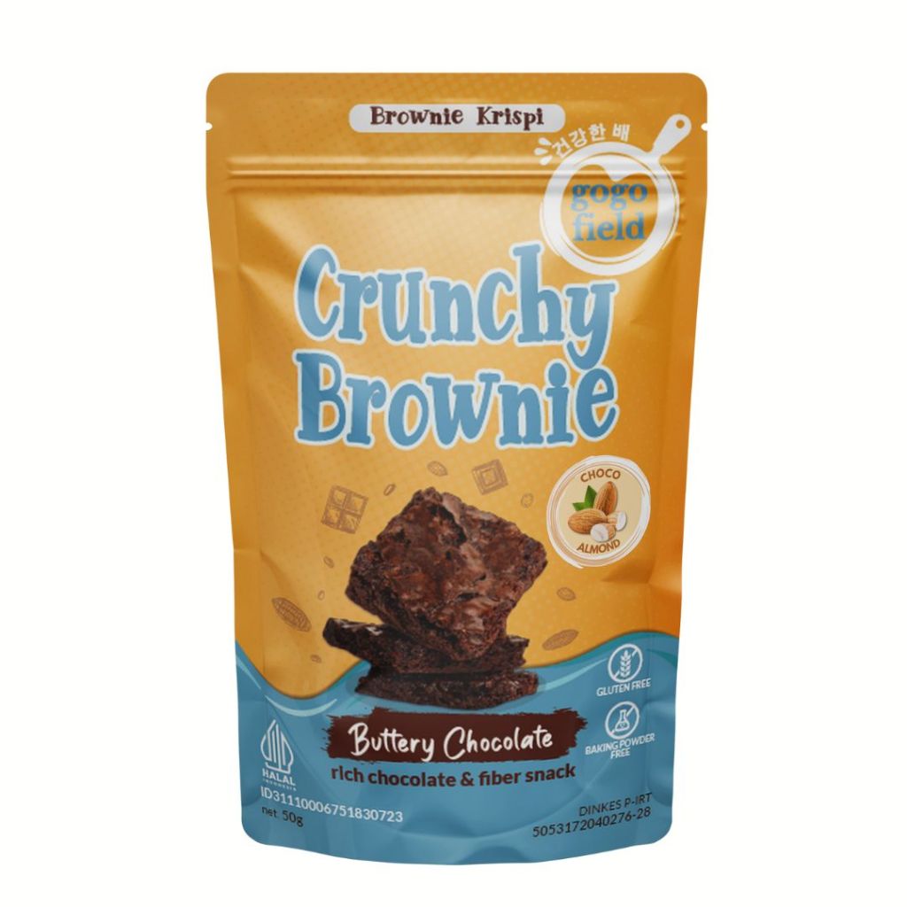 

Brownie Gogofield Crunchy Buttery Chocolate 50gr / Brownies Krispi