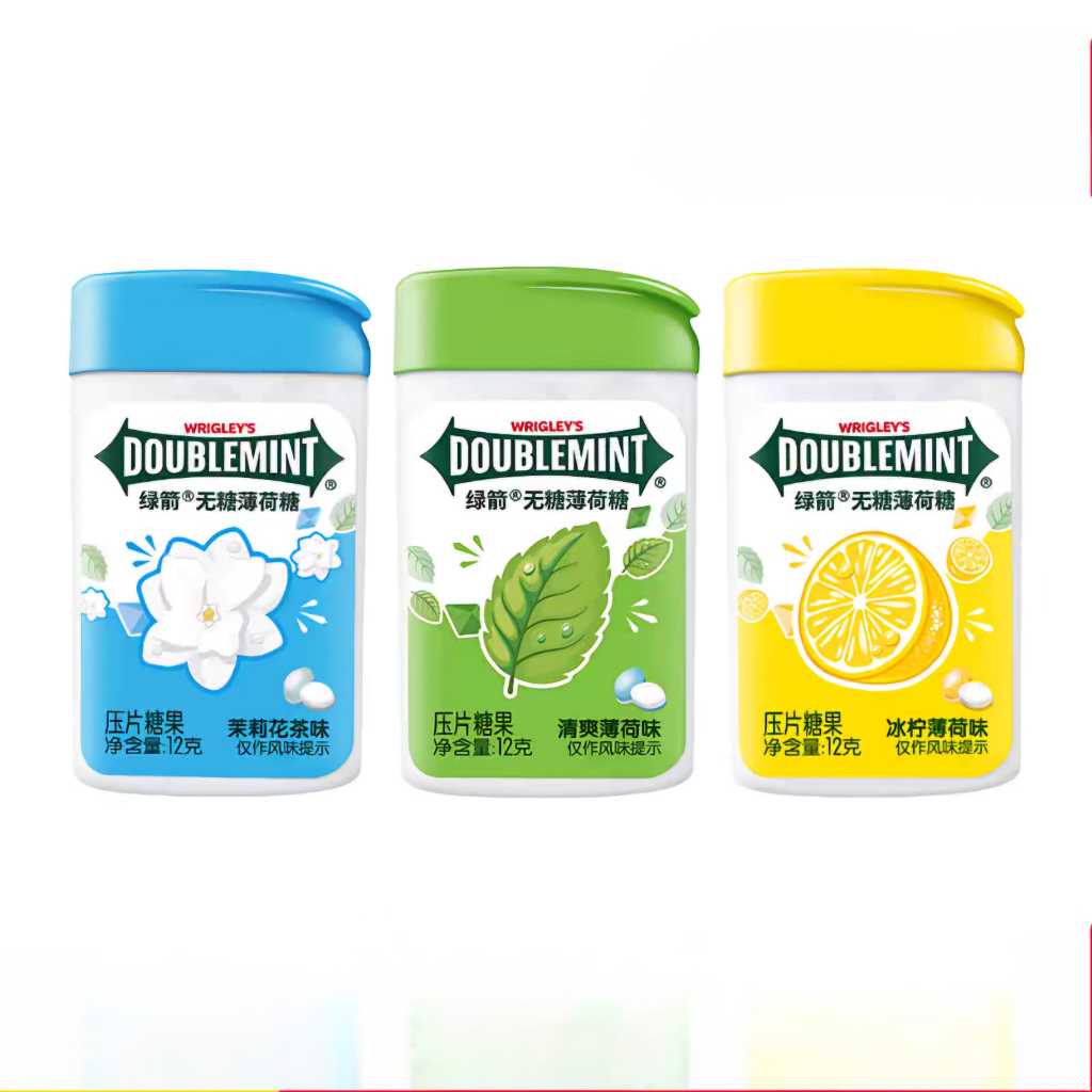 

WRIGLEY'S Doublemint, Candy doublemint with sugar free, permen doublemint tanpa gula, permen zero sugar