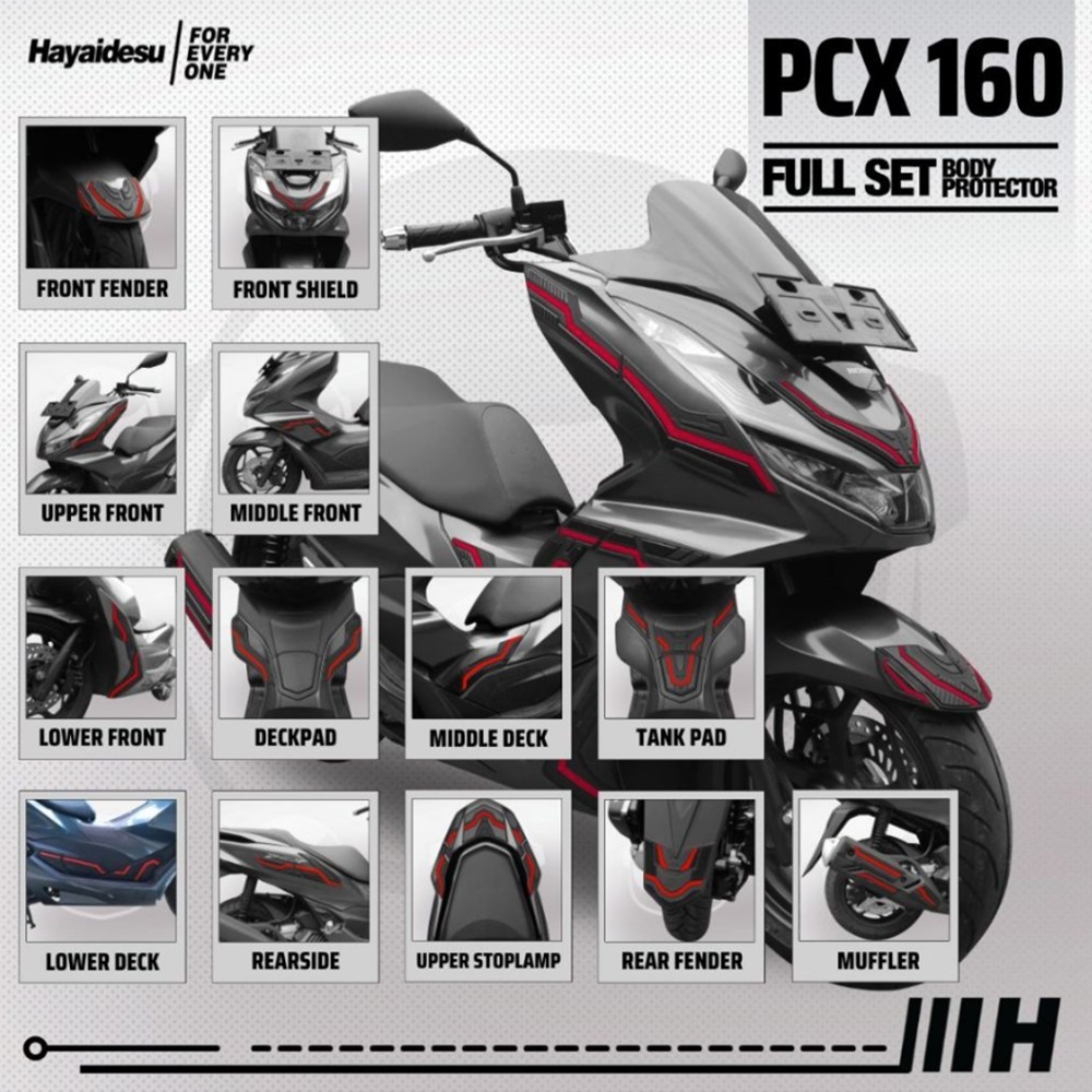 Hayaidesu Body Protector PCX 160 Full Set Cover
