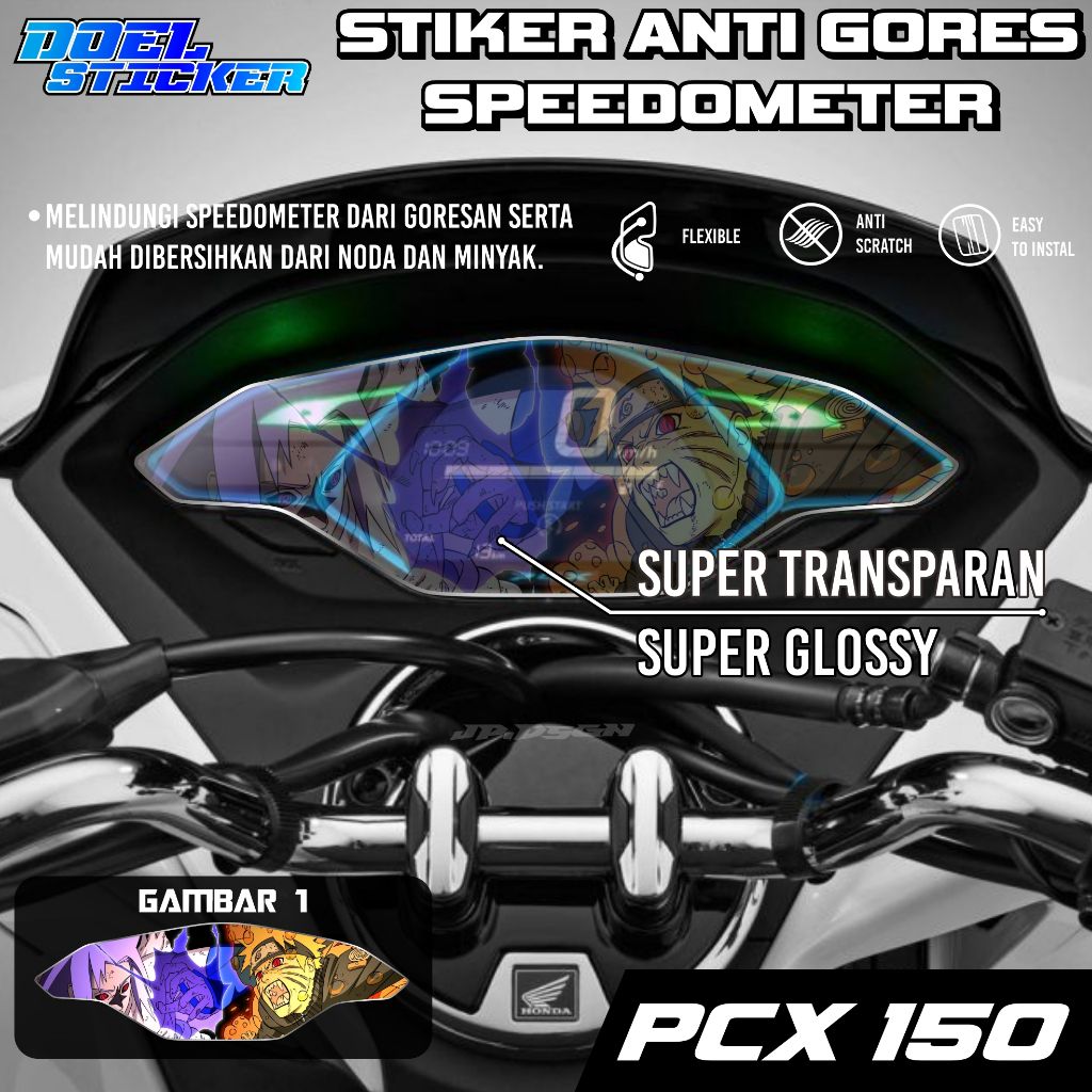 Stiker Speedometer Pcx Sticker Anti Gores Motor Honda PCX New Transparan Motif One Piece Doel