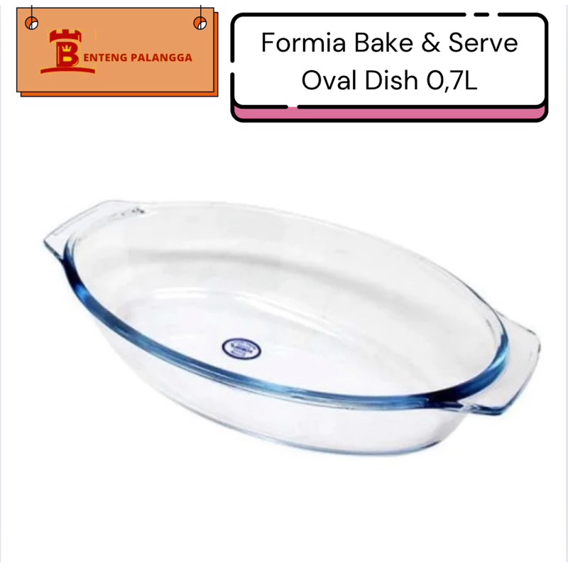 Formia Bake & Serve Oval Dish 0,7L / Loyang Piring Kaca Formia Oval Tahan Panas Dingin