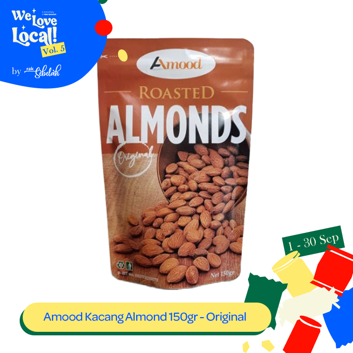 

Amood Roasted Almond Original - Kacang Badam Panggang | Camilan Sehat | Healthy | Rak Sebelah