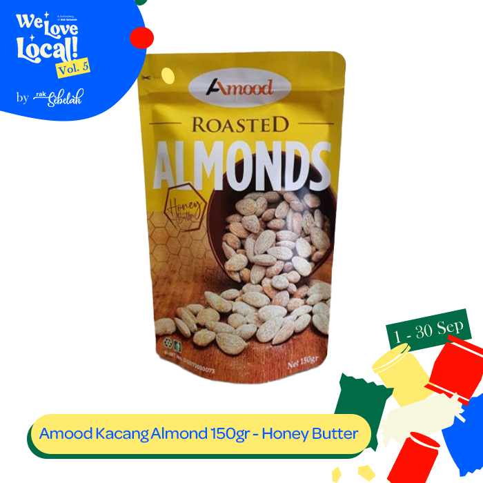 

Amood Roasted Almond Honey Butter - Kacang Badam Panggang | Camilan Sehat | Healthy | Rak Sebelah
