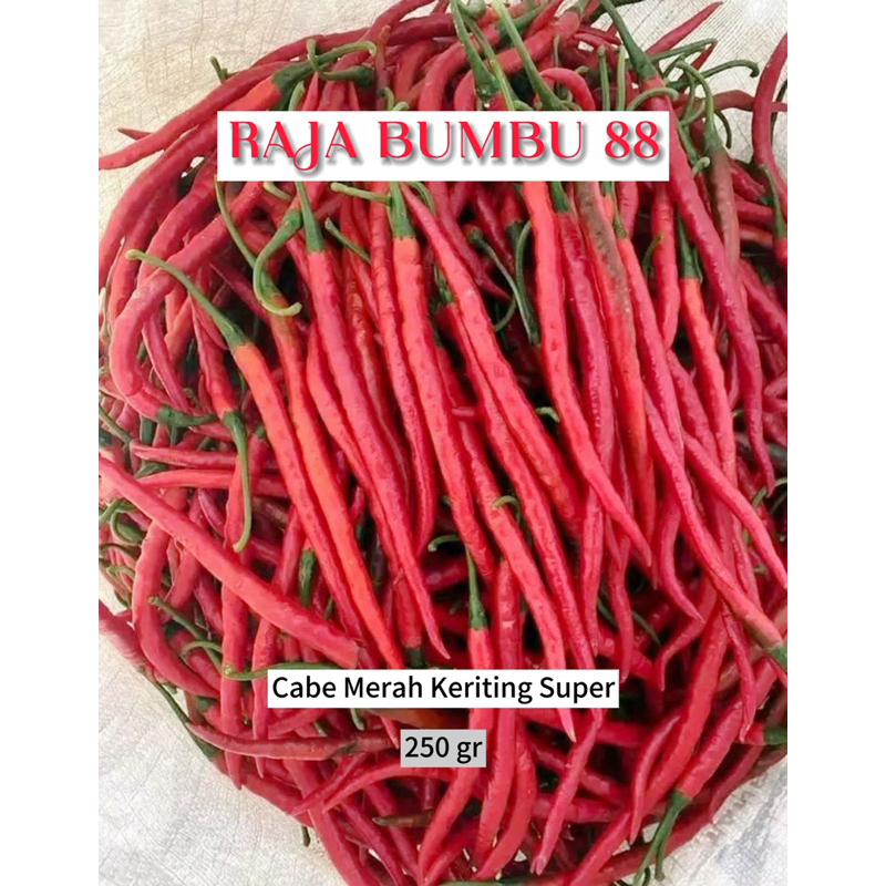 

Cabe Merah Keriting SUPER 250gr , RB88