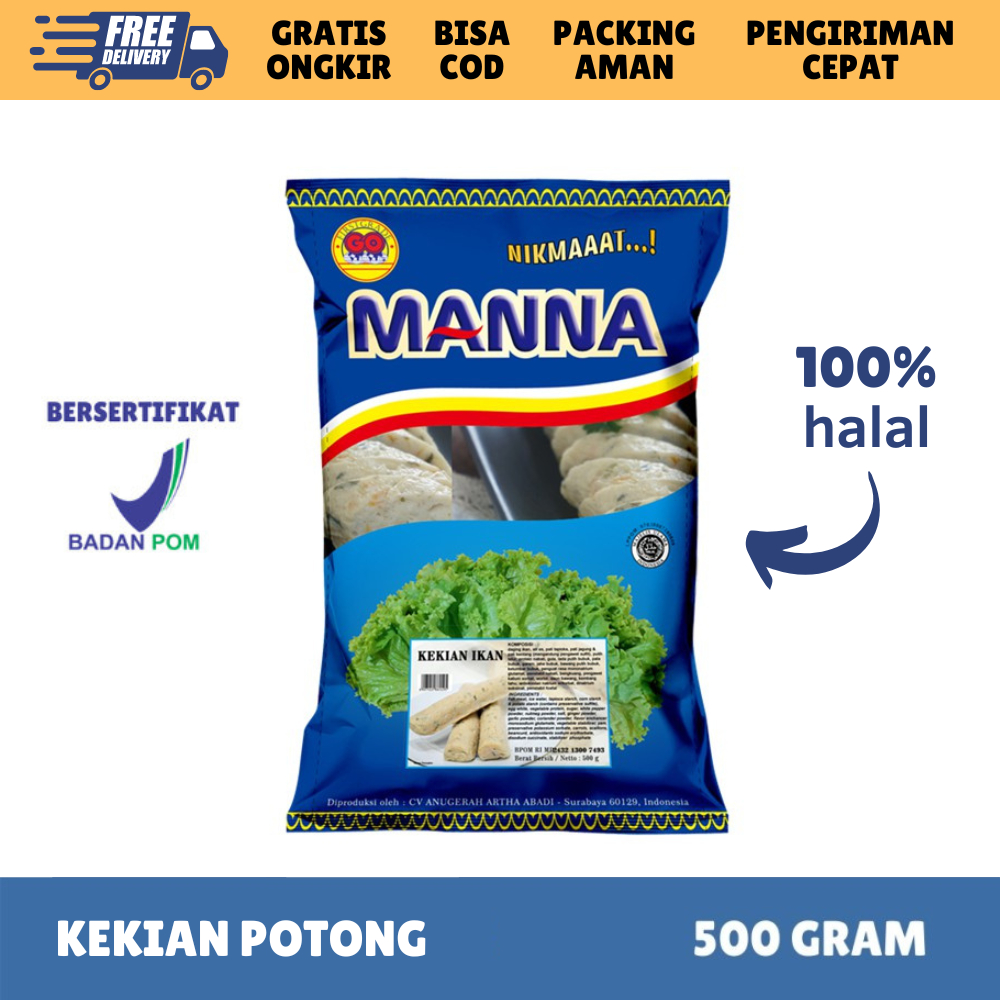 

KURNIA [FROZEN FOOD GOMANNA] KEKIAN IKAN ISI 36 (500GR) MAKANAN INSTAN SOSIS NUGGET BPOM HALAL BAKSO IKAN