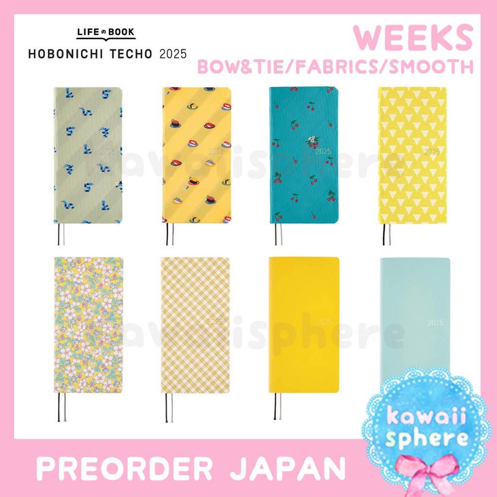 

Hobonichi Techo 2025 Weeks | Bow & Tie / Fabric / Smooth Series | Hobonichi Weeks 2025 | Preorder Handcarry Japan