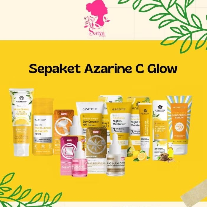 [FREE GIFT] Sepaket Skincare Azarine C white Lightening Face Series | Sepaket Azarin Cwhite/Brighten