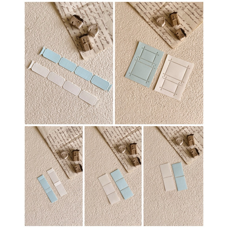 

Post Stamp and Ticket Die Cut Paper 20 Pcs bisa custom warna