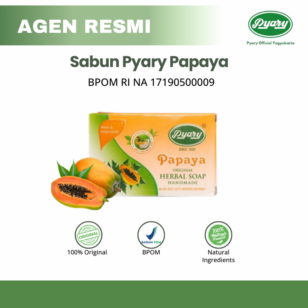 Sabun Pyary Papaya Original BPOM - Sabun Arab Original 100% | Sabun Pepaya Original