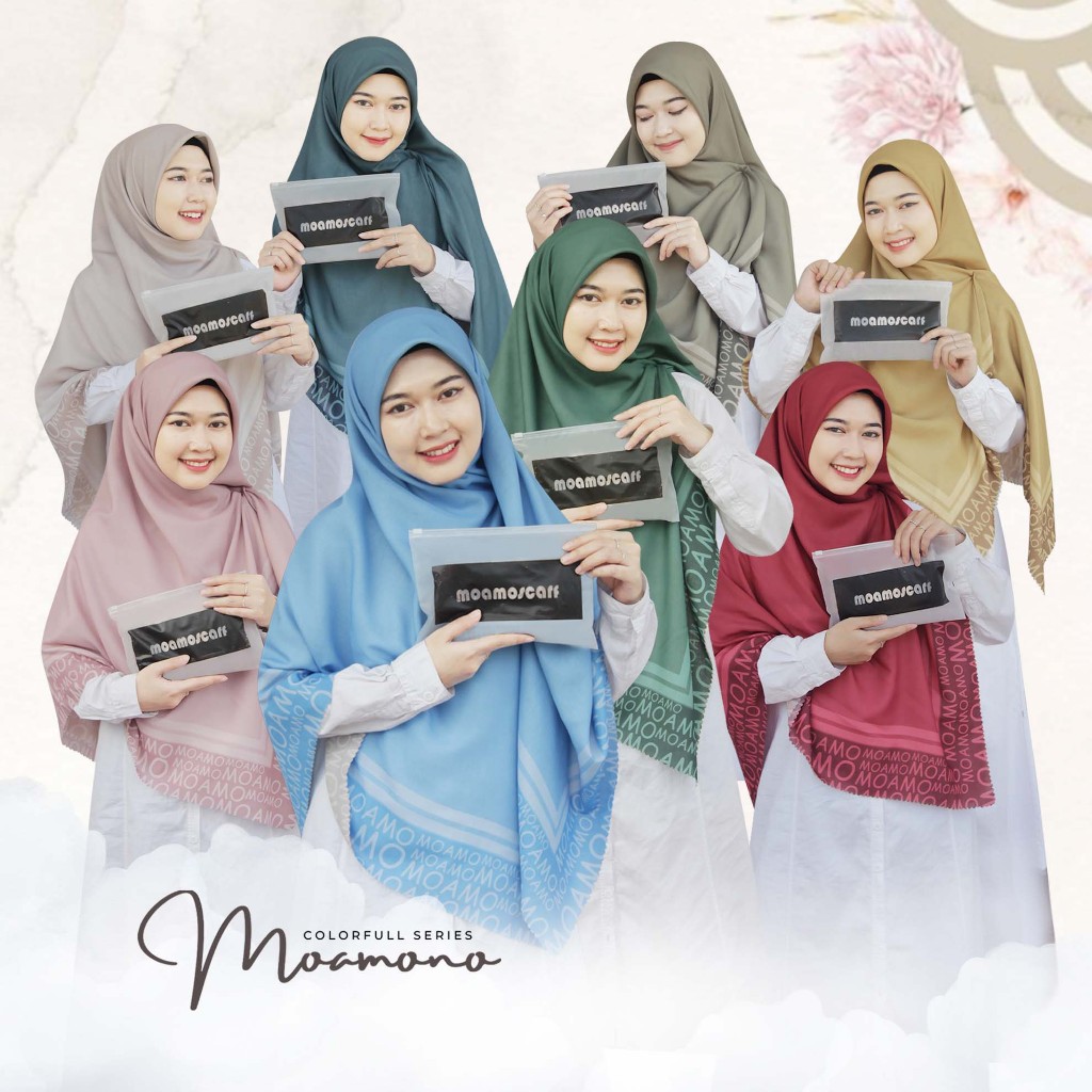 Moamoscarf | Hijab Segi Empat | Jibab Motif | Scarf Moamono Series 120x120