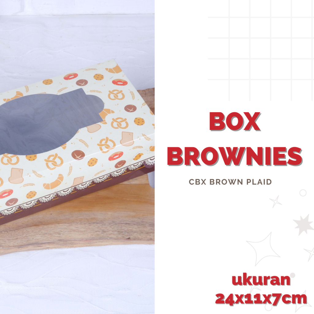 

Box CBX Brownies Brown Plaid 24x11x7cm /5pcs