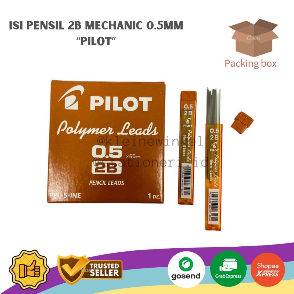 

Isi Pensil 2B PILOT 0.5 mm ECER isi 12 Batang [ 1 Tube ]