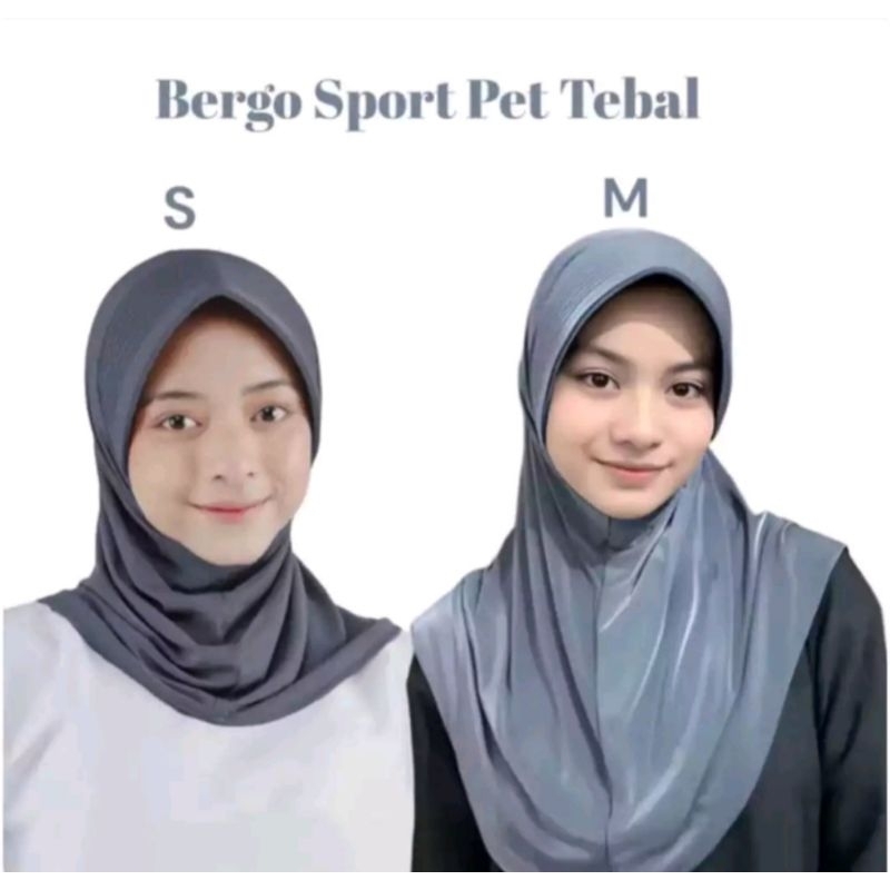 hijab sport pet tebal size m Bergo Sport size M || Jilbab instant pet besar|| Bergo sport Ukuran M