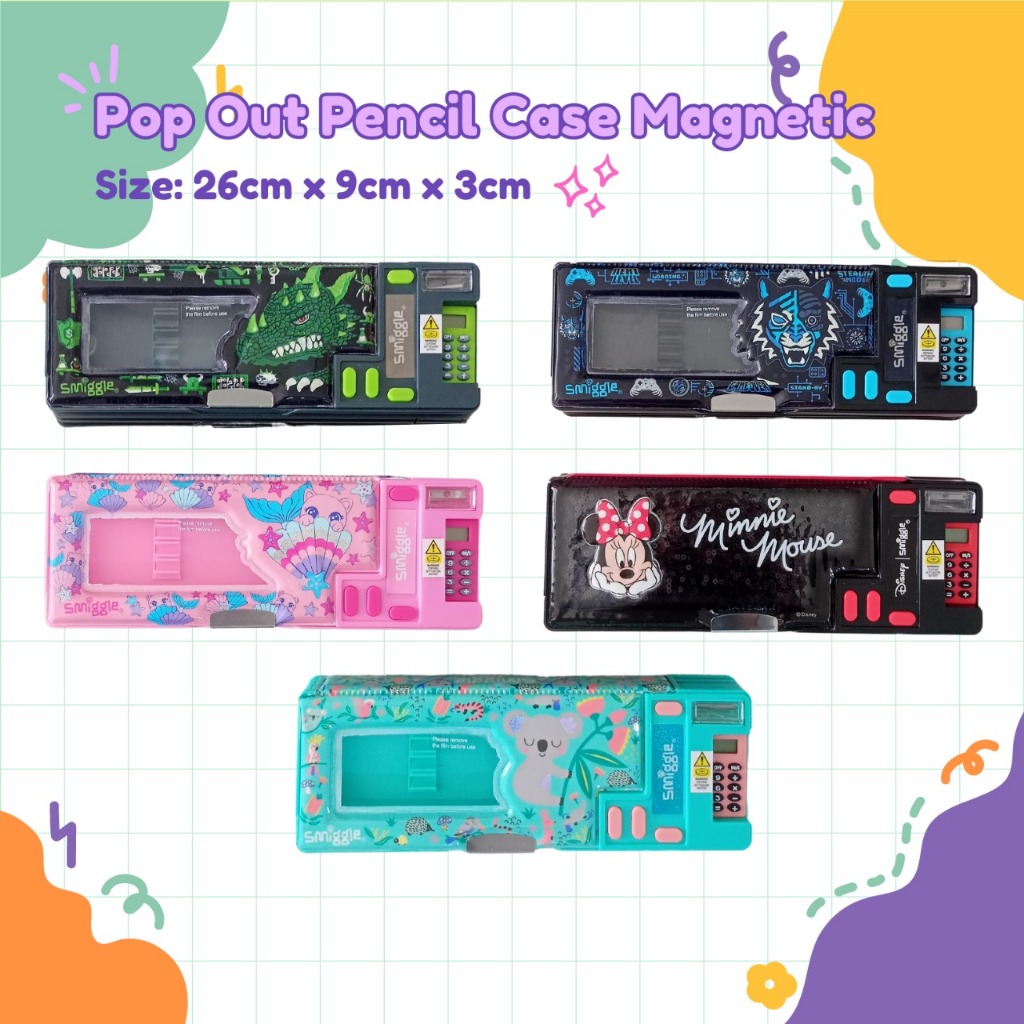 

PENCIL CASE SMIGGLE POP UP MAGNET CALCULATOR TEMPAT PENSIL DENGAN KALKULATOR