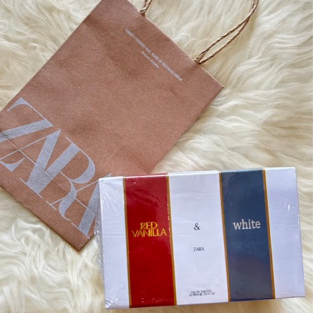 GRATIS PAPERBAG ZARA Parfum Perfume Wanita Zara Set 2in1 Red vanilla & white