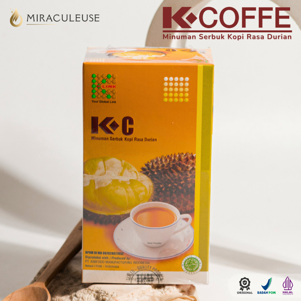 

K - Coffee Durian | Kopi Durian K Link | ORIGINAL | K-C Minuman Serbuk Kopi Rasa Durian