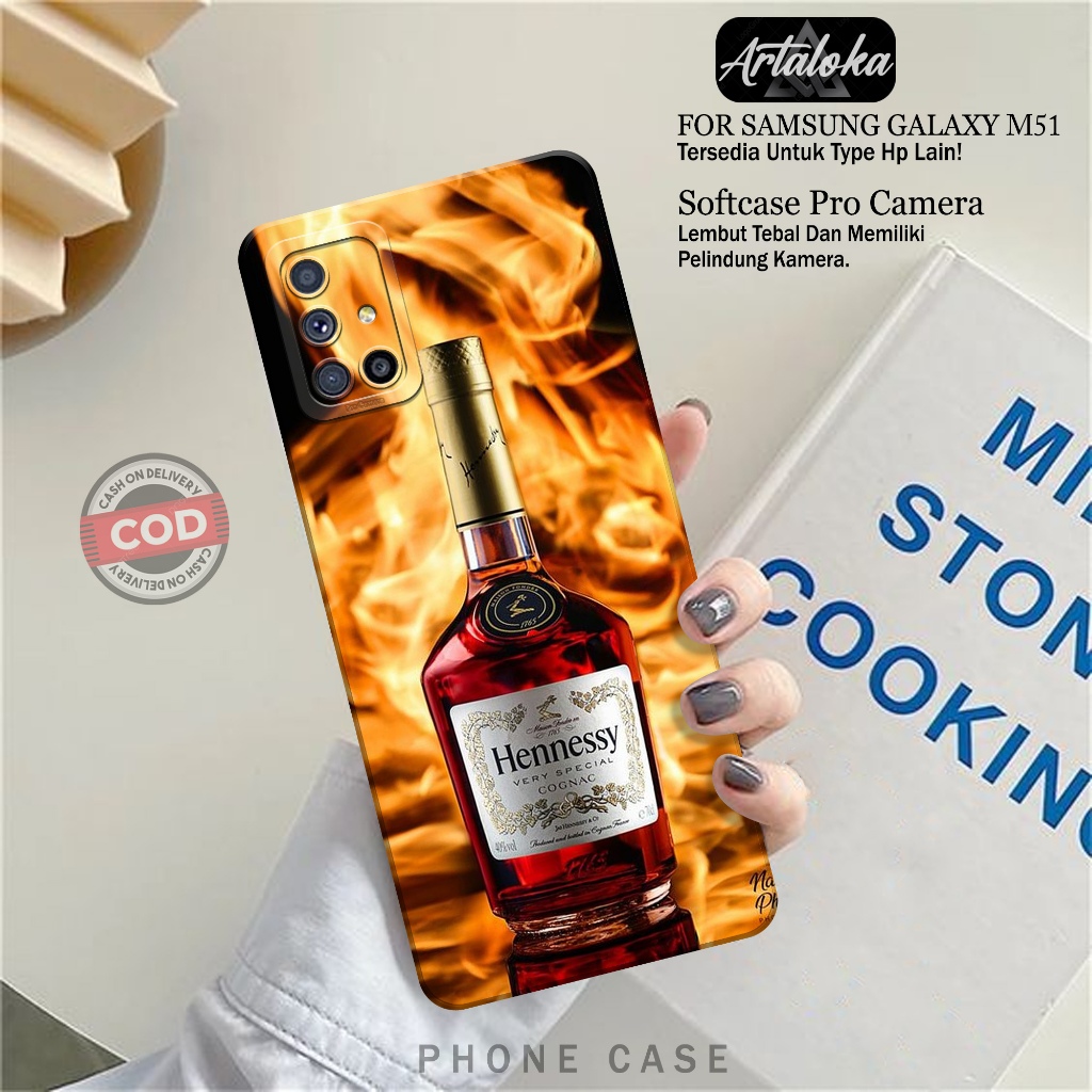 Softcase Hp Samsung Galaxy M51 Fashion Case Minuman Case Samsung Galaxy M51 Silikon TPU Pro Camera C