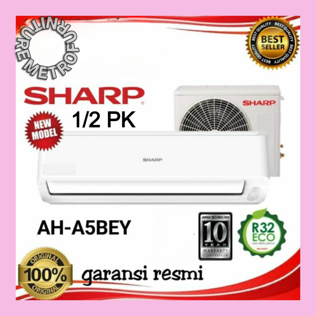 AC SHARP 1/2 PK AC SHARP R32 1/2 PK AH-A5 BEY AC SHARP 1/2 PK LOW WATT FREE ONGKIR SERANG KOTA
