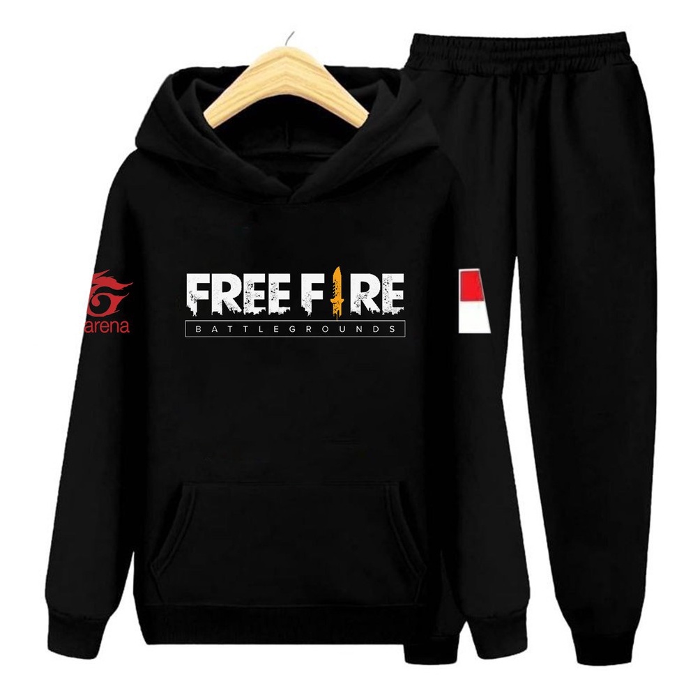 Telah Hadir YVF  JAKET SWEATER FREEFIRE  HOODIE FREE FIRE ANAK  SETELAN FF