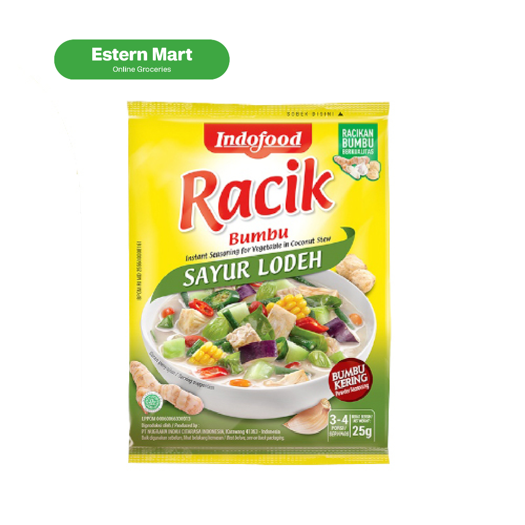 

Indofood bumbu racik sayur lodeh | bumbu instan sayur lodeh | bumbu bubuk sayur lodeh | bumbu masak