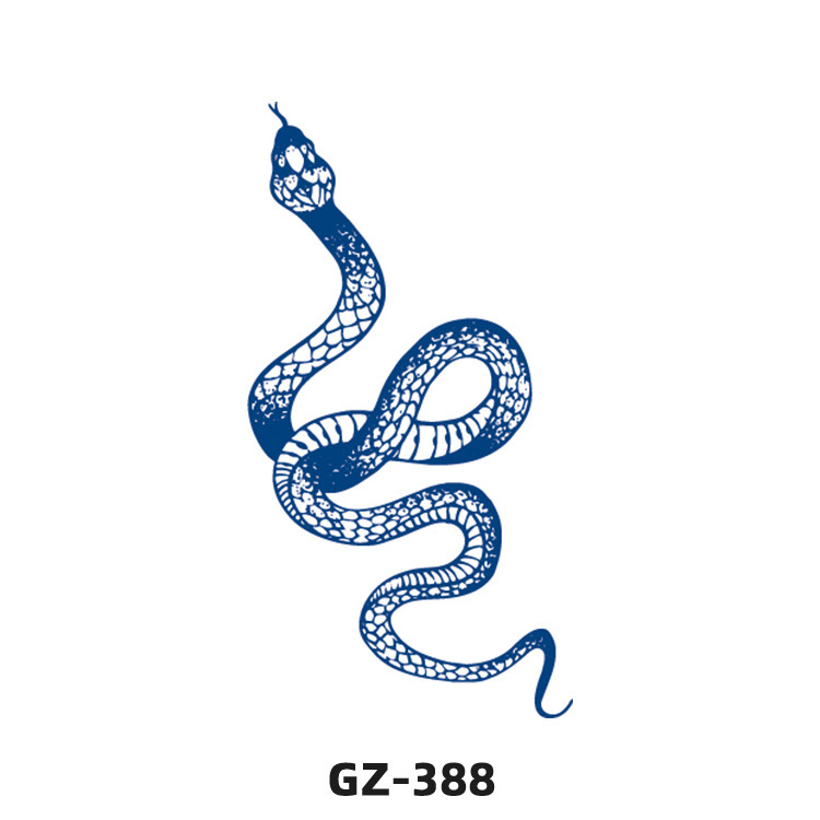GZ 388 Tattoo Temporary Ular Premium Fruit Ink Semi permanent Tatto Temporer Snake stiker sementara