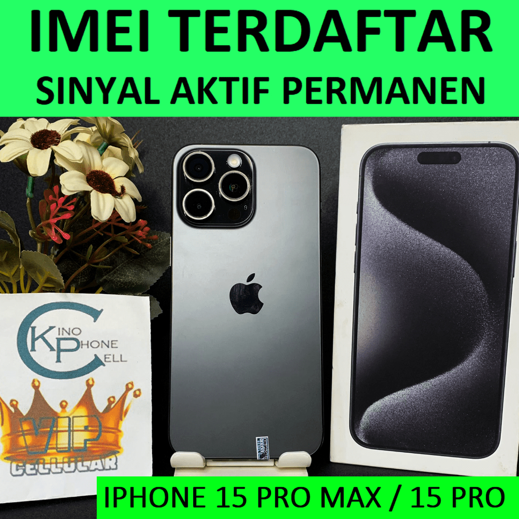 BC iPhone 15 Pro Max / 15 Pro Terdaftar IMEI  Beacukai Apple 15 ProMax 128gb 256gb 512gb second