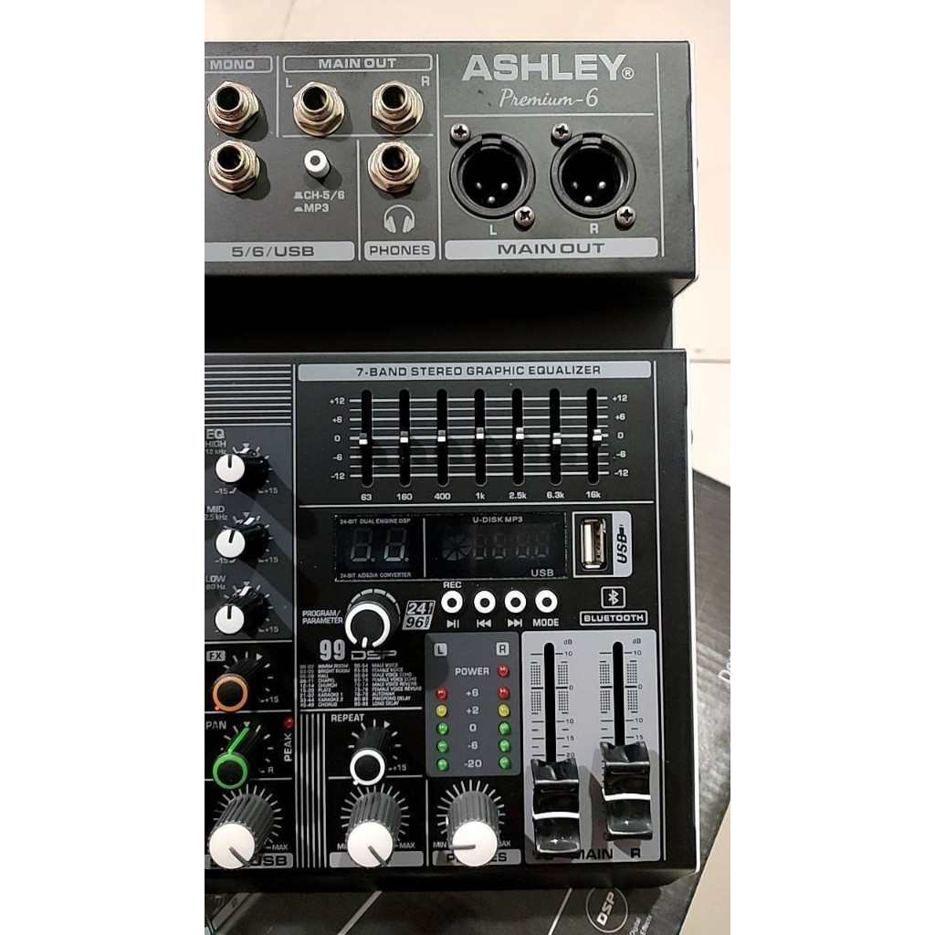 mixer ashley premium6 / premium 6 – usb mp3 BT recording 6channel original