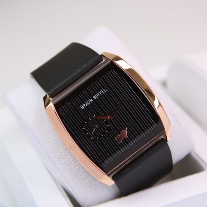 Jam tangan Pria BRAUN BUFFEL tali hitam