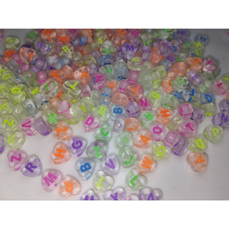 manik manik huruf series//varian love bening //bulat bening