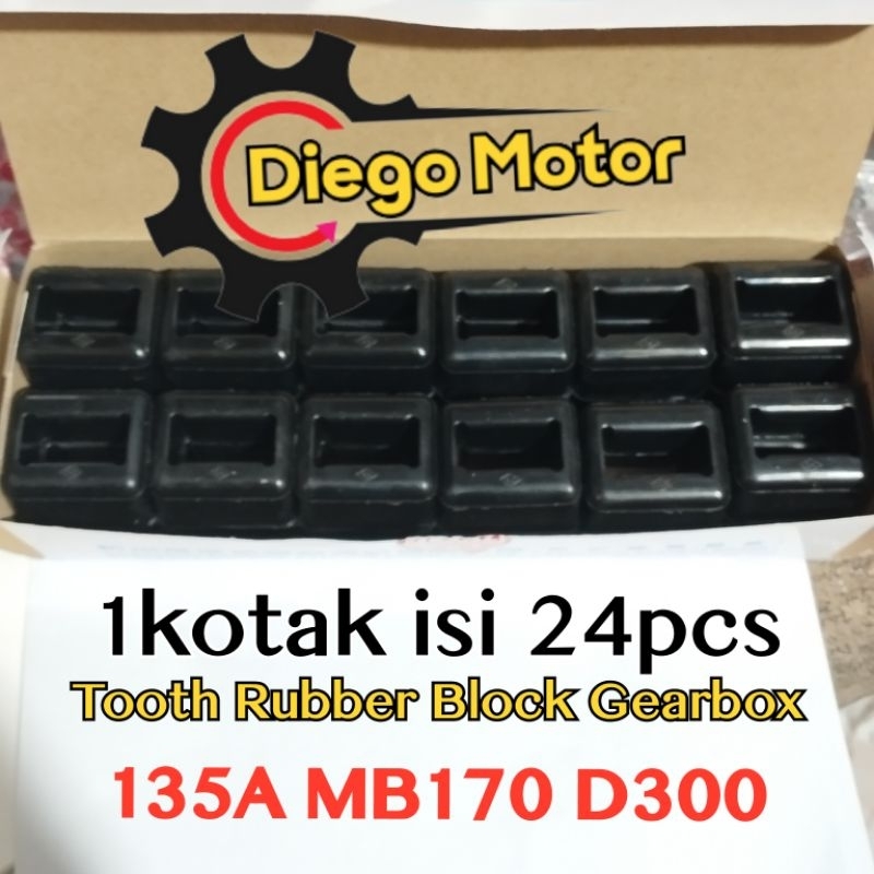 1KOTAK 24pcs Karet Gearbox Toothed Rubber Block Advance Marine 135A MB170 D300