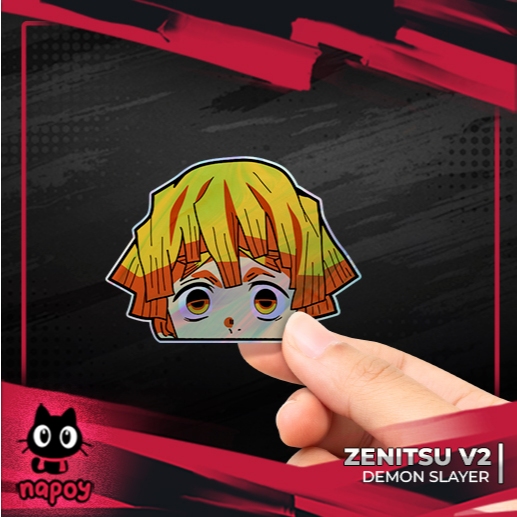 

Stiker Hologram Anime Demon Slayer Zenitsu Agatsuma V2