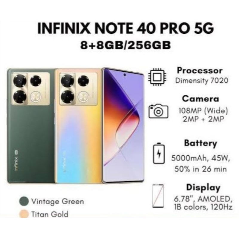 INFINIK NOTE 40 PRO 5G RAM 8/256GB BLACK