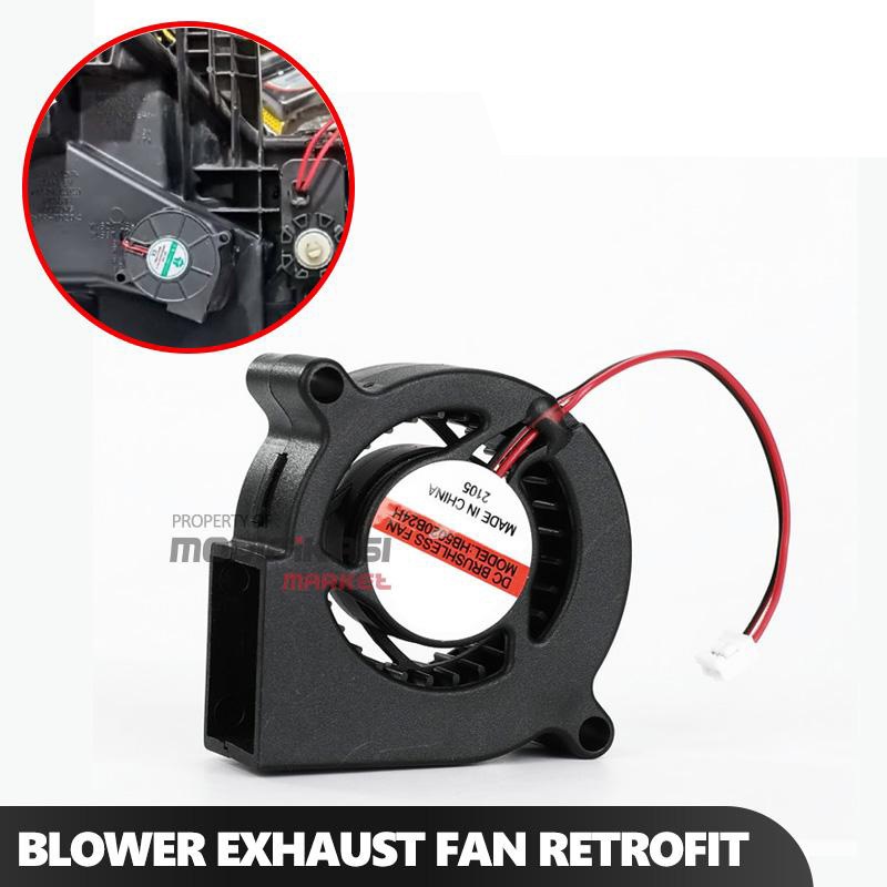 Kipas Pendingin Lampu Headlamp Fan Cooling Exhaust Fan Blower Fan Retrofit Headlamp Motor BiLED DC12