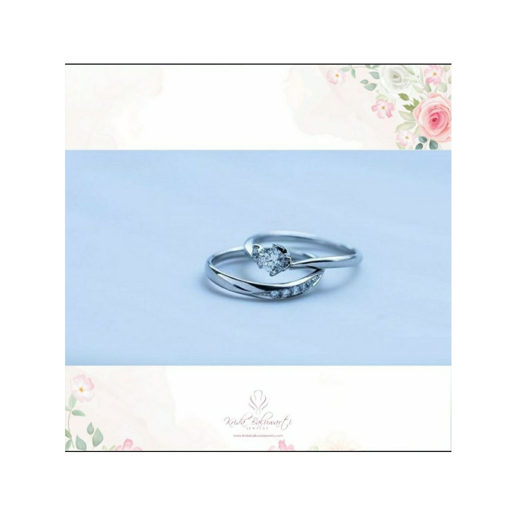 Cincin Nikah Kawin Tunangan Couple Palladium & Emas