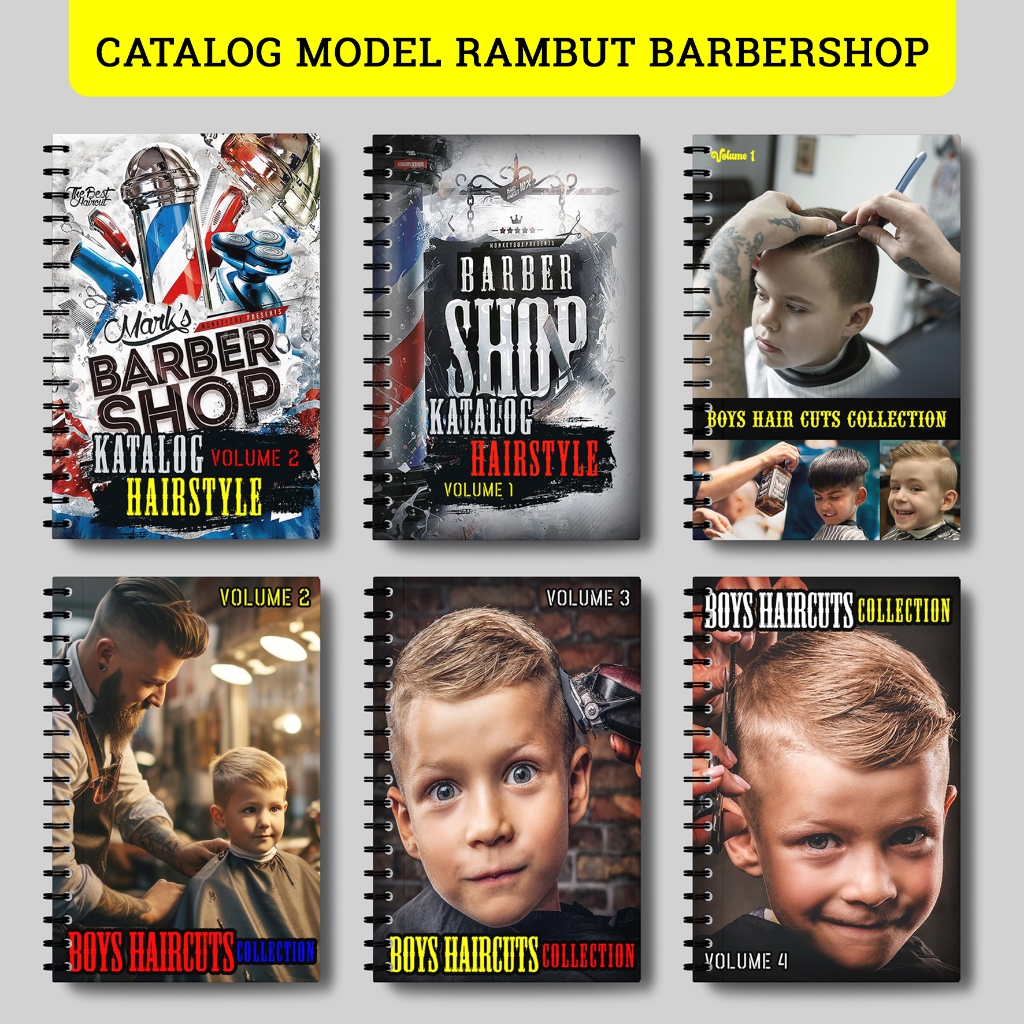 ADY78 Buku Katalog Barber Model Gaya Rambut Pria 2025 - Ukuran Besar 20cm X 30cm - Tersedia 25 Edisi