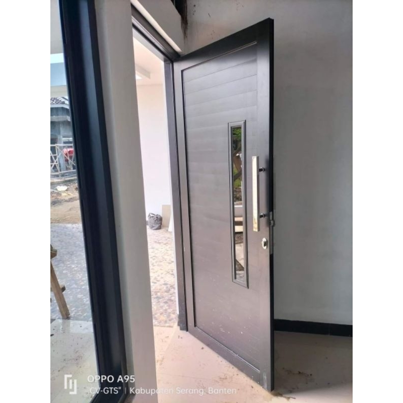 Kusen pintu aluminium kaca, kusen pintu spandrell lengkap tinggal pasang aja , pintu aluminium ukura