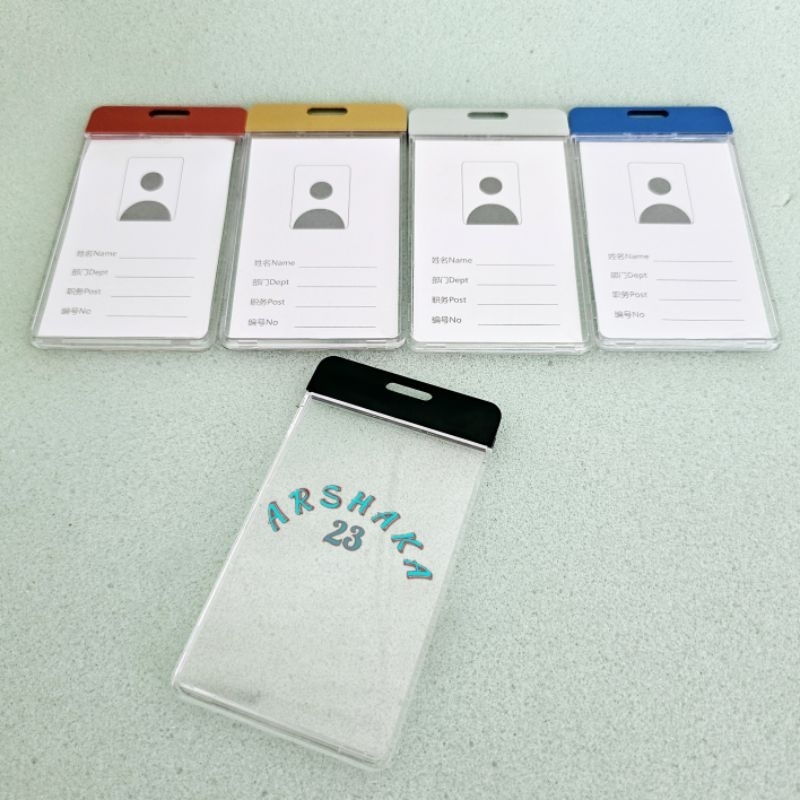 

Tempat Kartu Id Card Akrilik Kelas Atas Holder Id Card Alumunium Akrilik