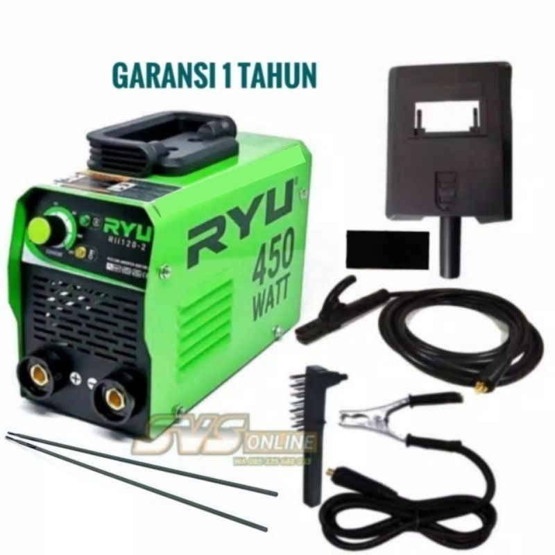 Las listrik ryu 450 W RII120-2 travo inverter 120 MMA IGBT Las ryu 450wat