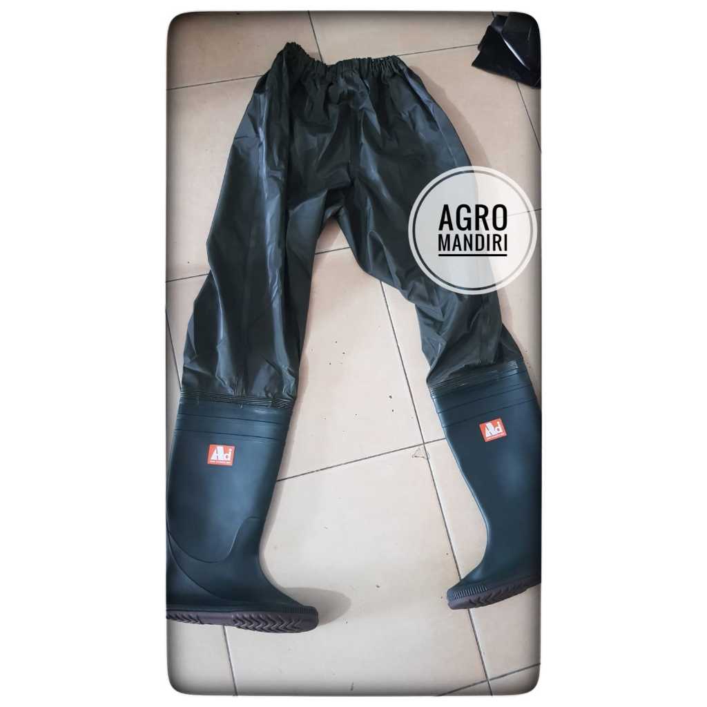 Celana Panjang + Sepatu Boots Karet AD All Size Semua Ukuran