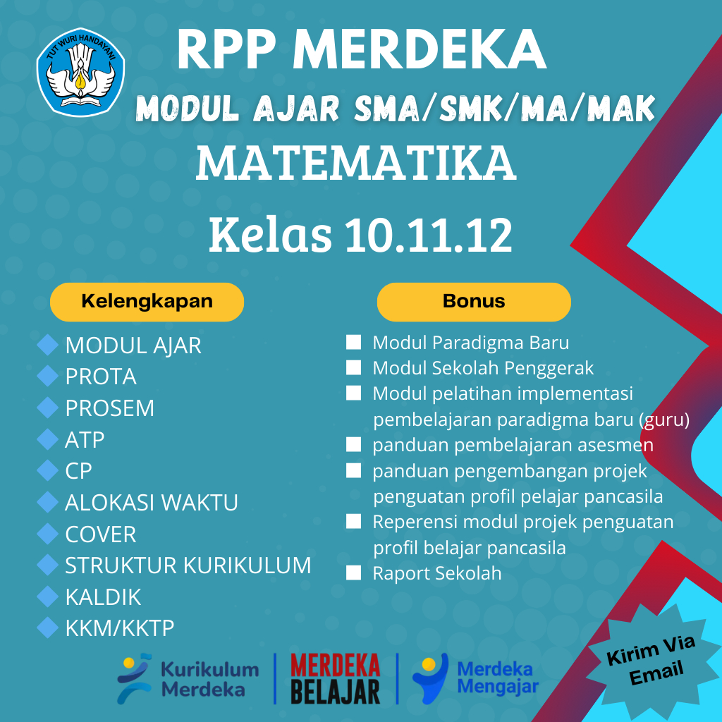 

Modul Ajar Matematika SMA Sederajat Kurikulum Merdeka